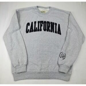 New York Popular California Sweatshirt Heather Grey Womens Large Pullover